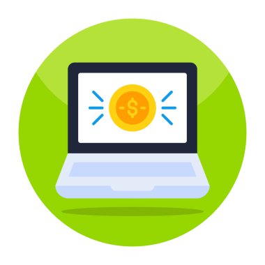 Unique design icon of online payment