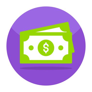 Paralı banknotlar, finans simgesi konsepti