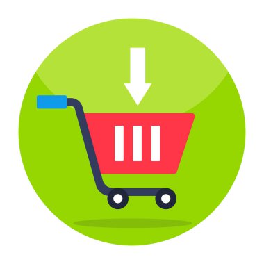 Sepet simgesine, düzenlenebilir vektöre ekle