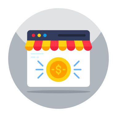 Modern design icon of web shop