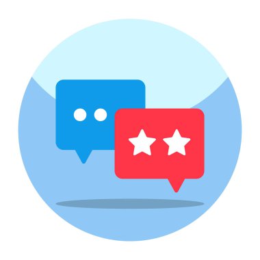Editable design icon of feedback chat