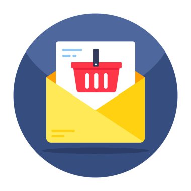 Trendy vector design of shopping mail