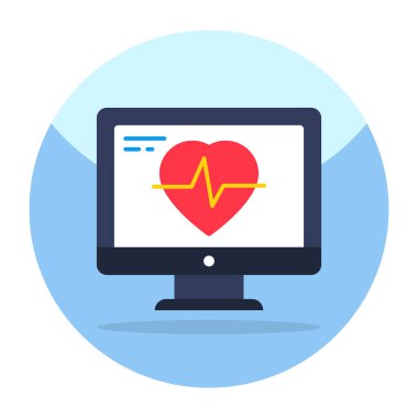 ecg monitörünün eşsiz bir tasarım simgesi