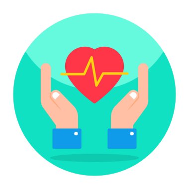 Kalp bakımının modern tasarım simgesi