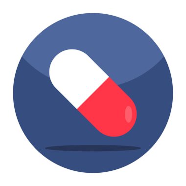 An editable design icon of pill
