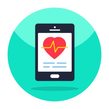 Mobil tıbbi uygulamanın son moda vektör tasarımı