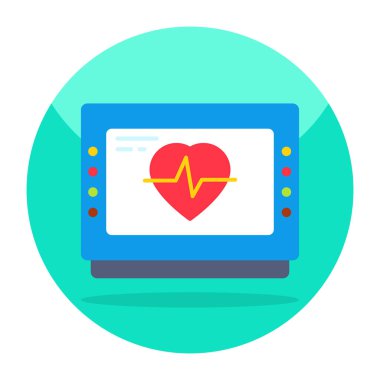 ecg monitörünün eşsiz bir tasarım simgesi