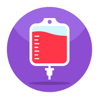 Flat design icon of blood donation