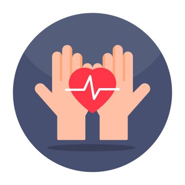 Kalp bakımının modern tasarım simgesi