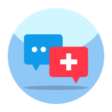 Modern design icon of medical chat 