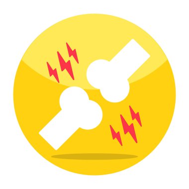 Kırık kemiğin modern tasarım simgesi