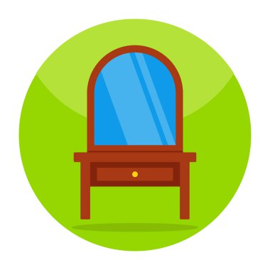 Modern design icon of vanity mirror 