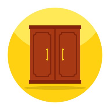 Editable design icon of cupboard 