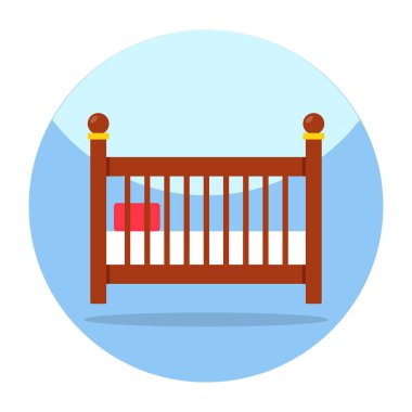 An icon design of baby crib