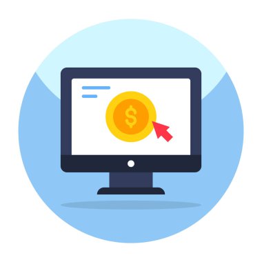 Unique design icon of pay per click 