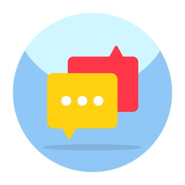 İletişimin kavramsal düz tasarım simgesi 