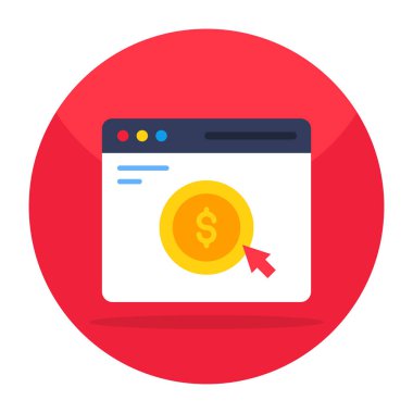 Unique design icon of pay per click 