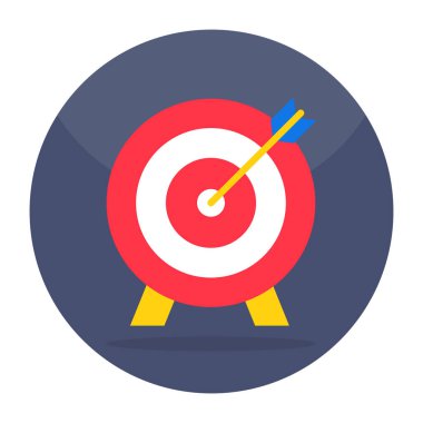Editable design icon of target board 