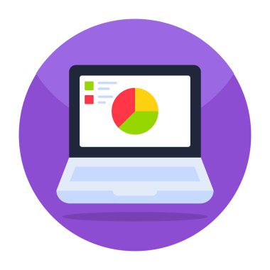 Colored design icon of online data analytics 