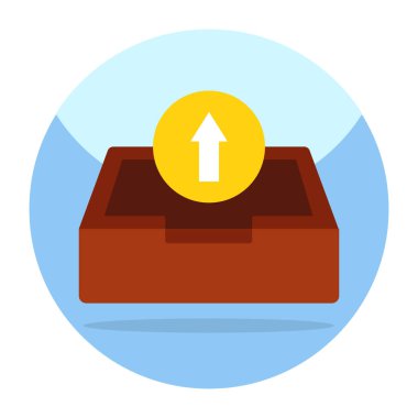 Trendy vector design of drawer