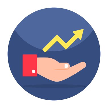 Conceptual flat design icon of analytical care