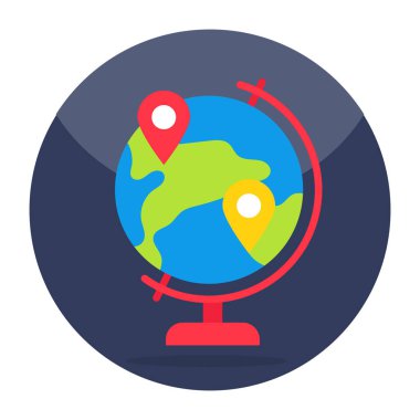 Trendy vector design of global location 