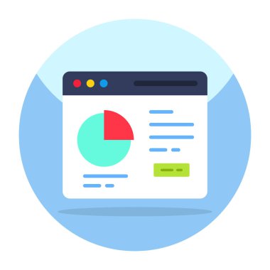 Colored design icon of online data analytics 