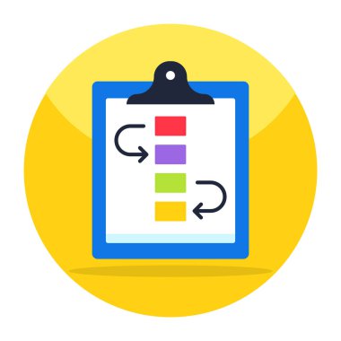 A colored design icon of hierarchy 