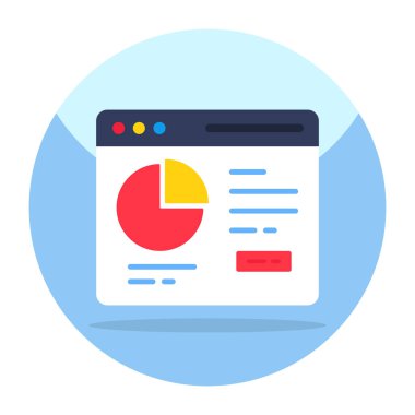 Colored design icon of web statistics 
