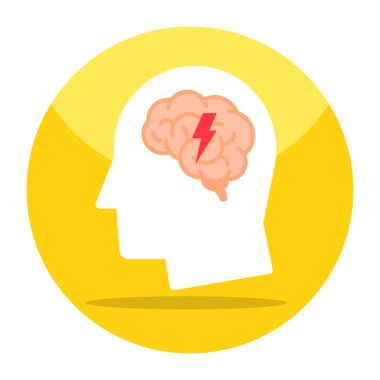 Bolt inside mind depicting concept of brainstorming 