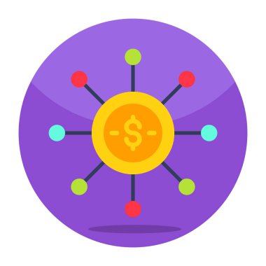 Trendy vector design of cash outflow 