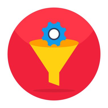 An icon design of funnel setting 