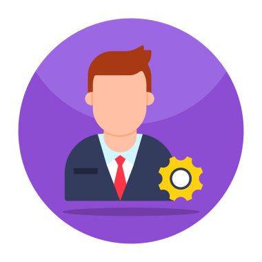 Unique design icon of manager 