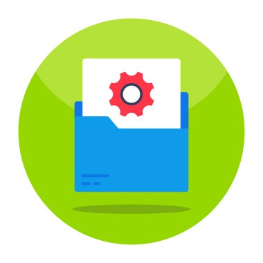 Trendy vector design of folder management 