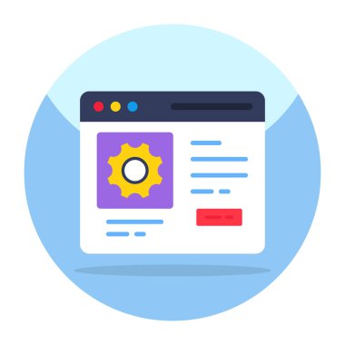 An icon design of web setting 