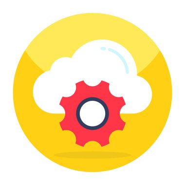 Editable design icon of cloud management 