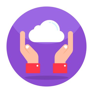 An icon design of cloud care