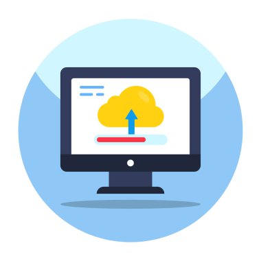 Premium download icon of cloud upload
