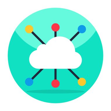 Perfect design icon of cloud nodes 