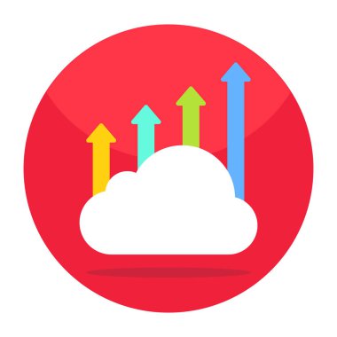 Creative design icon of cloud arrows 