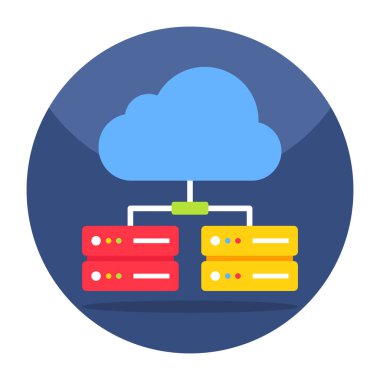 Modern design icon of cloud hosting 