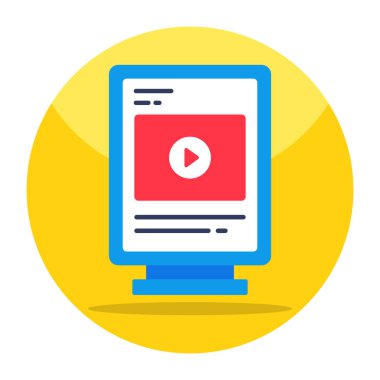 Creative design icon of ad board 