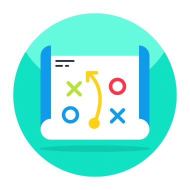 An icon design of business strategy, tactics vector 