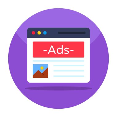 Web reklamının modaya uygun vektör tasarımı