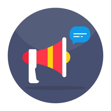 Flat design icon of digital marketing 