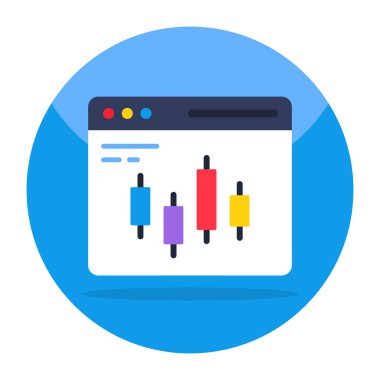 An icon design of online data analytics 