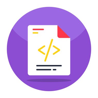 A creative design icon of coding file