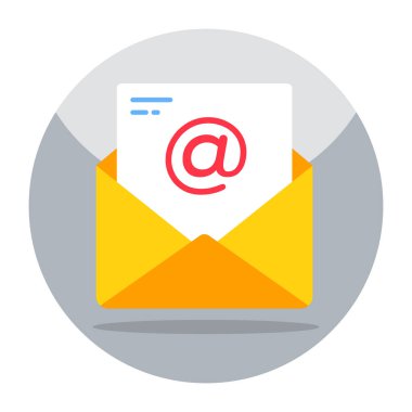 Trendy vector design of mail 