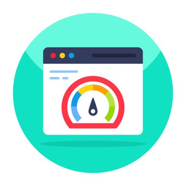 Premium download icon of web speed test 