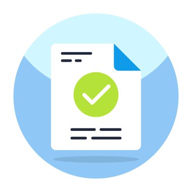 Premium download icon of verified file 